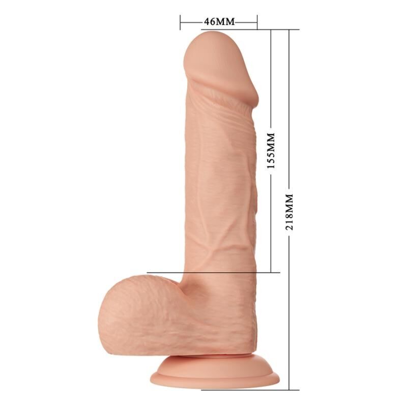 DANCE - PRACHTIGE ONTMOETING BAHAMUT REALISTISCHE FLEXIBELE DILDO 21,8 CM NATUURLIJK