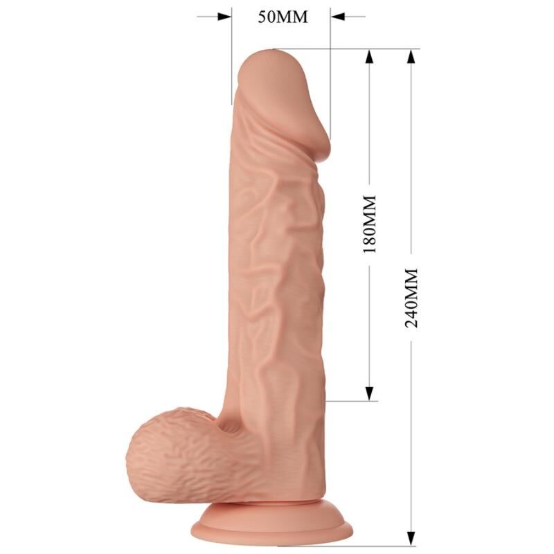 DANCE - PRACHTIGE ONTMOETING BURAQ REALISTISCHE FLEXIBELE DILDO 24 CM NATUURLIJK