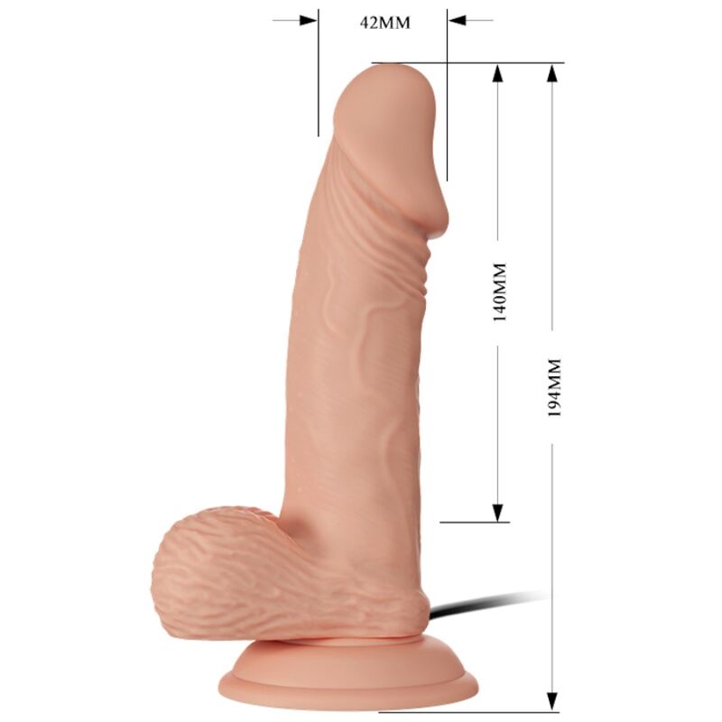 DANS - MOOIE ONTMOETING ZEBULON VIBRATIE 19,4 CM NATUURLIJK