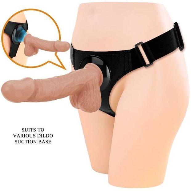 PRETTY LOVE - HARNAS BRIEFS UNIVERSEEL HARNAS MET DILDO JERRY 21.8 CM NATUURLIJK