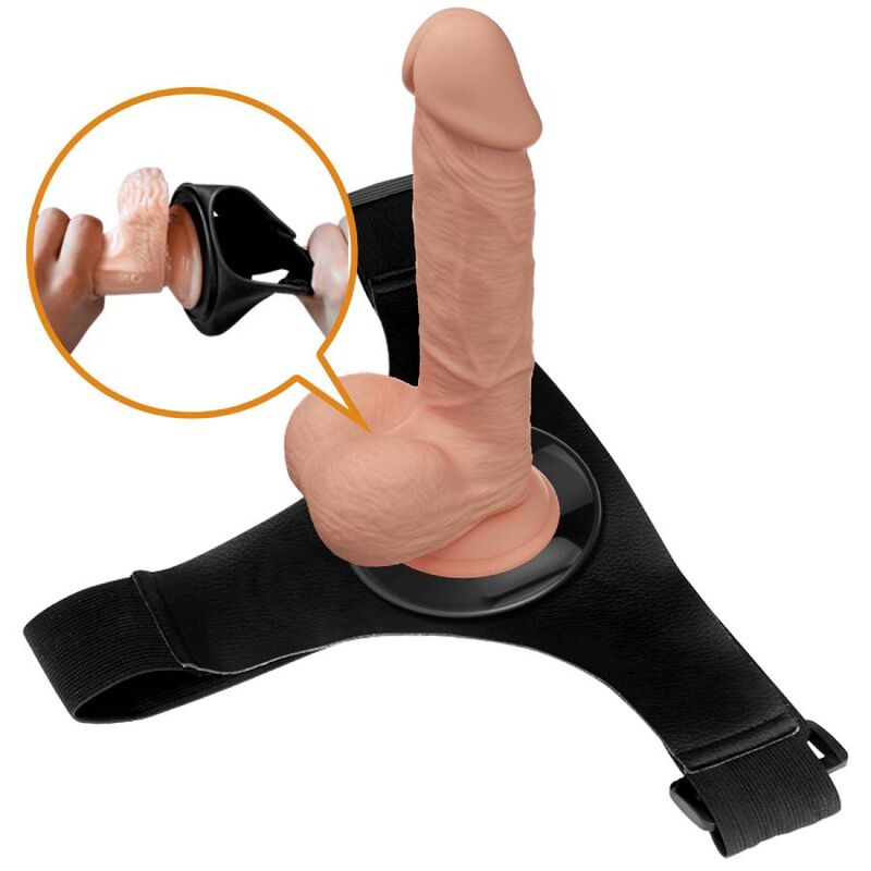 PRETTY LOVE - HARNAS BRIEFS UNIVERSEEL HARNAS MET DILDO JERRY 21.8 CM NATUURLIJK