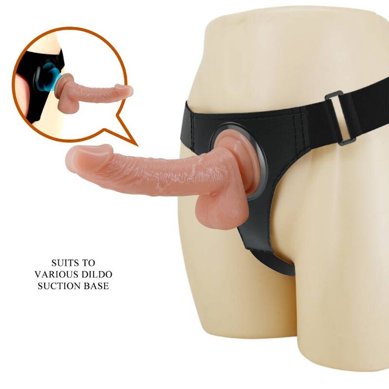 PRETTY LOVE - HARNAS SLIP UNIVERSEEL HARNAS MET DILDO KEVIN 19 CM NATUURLIJK