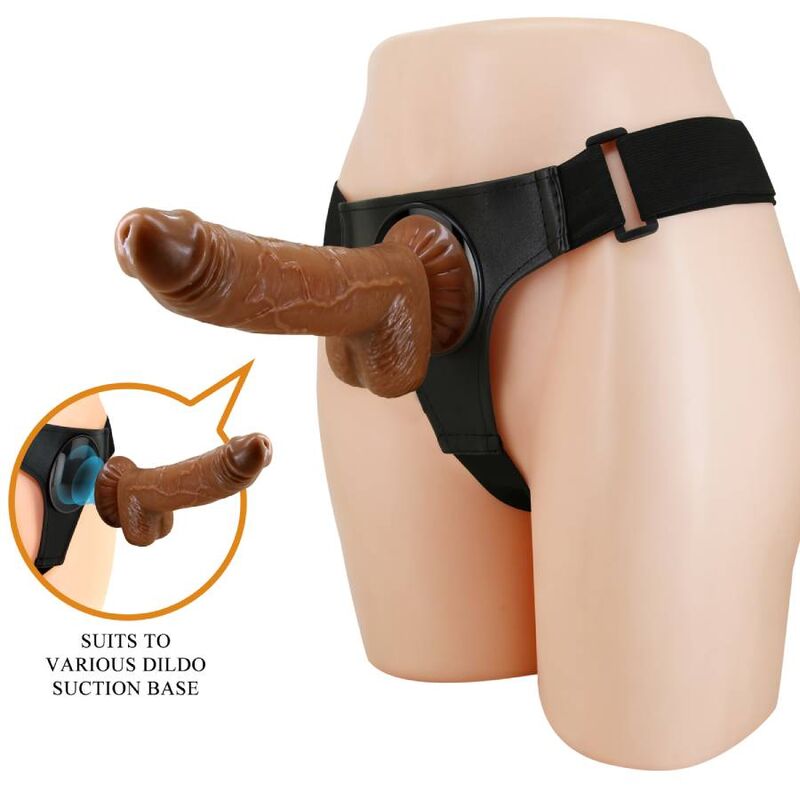 PRETTY LOVE - HARNAS SLIP UNIVERSEEL HARNAS MET DILDO MICHEAL 20 CM ZWART