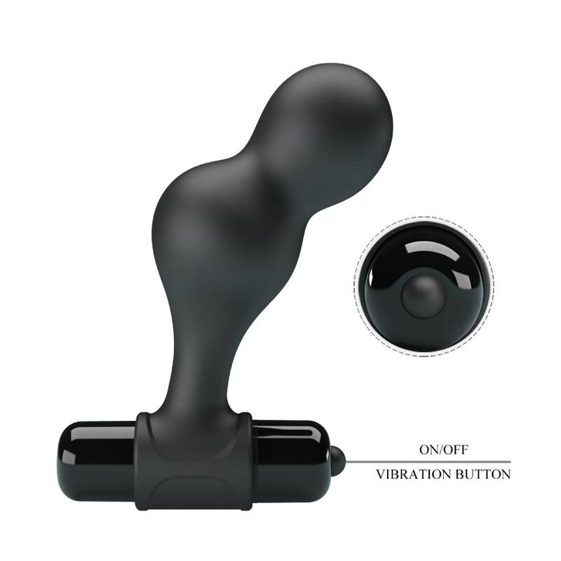 MR PLAY - ZWARTE SILICONEN VIBRERENDE ANALE PLUG