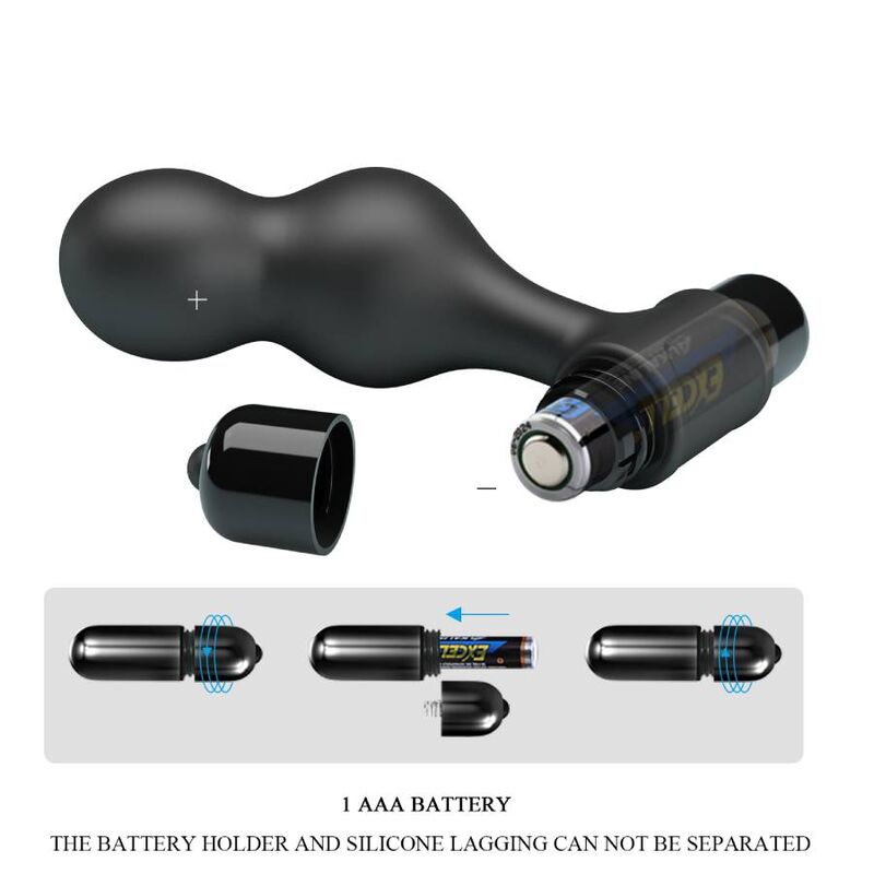 MR PLAY - ZWARTE SILICONEN VIBRERENDE ANALE PLUG