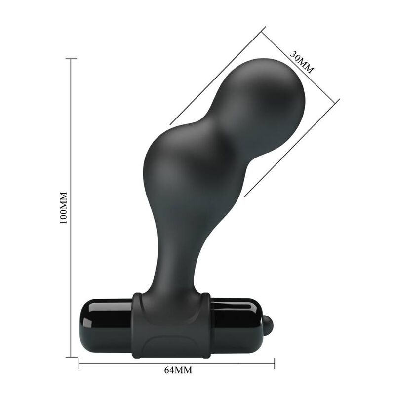 MR PLAY - ZWARTE SILICONEN VIBRERENDE ANALE PLUG