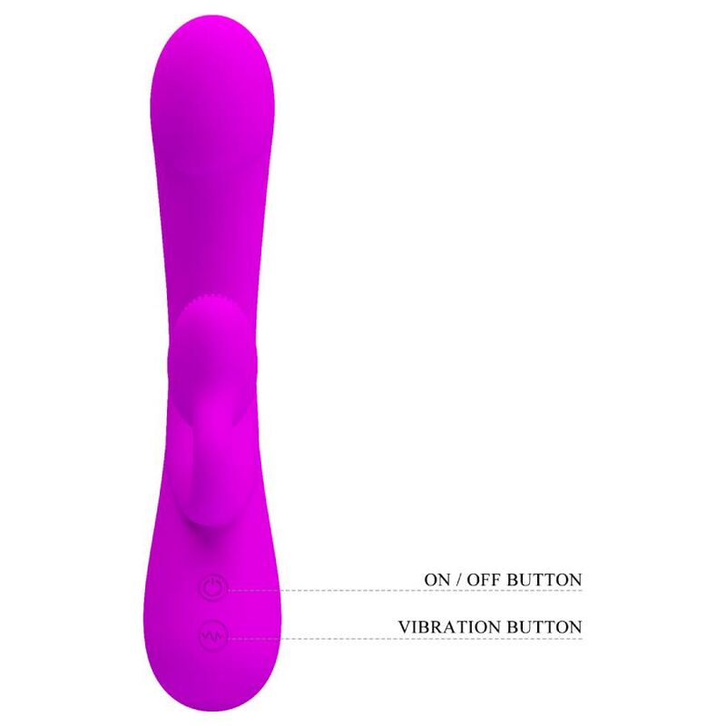 PRETTY LOVE - OPRECHTE VIBRATOR EN CLITORALE STIMULERENDE GOLVEN SILICONEN PAARS