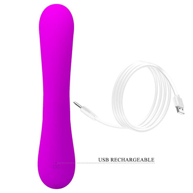 PRETTY LOVE - OPRECHTE VIBRATOR EN CLITORALE STIMULERENDE GOLVEN SILICONEN PAARS