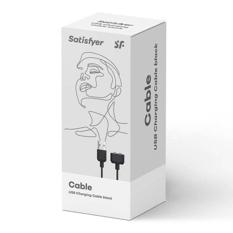 SATISFYER - ZWARTE USB-OPLAADKABEL