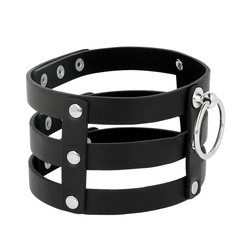 COQUETTE CHIC DESIRE - VEGANISTISCHE LEDEREN FETISCH STIJL CHOKER