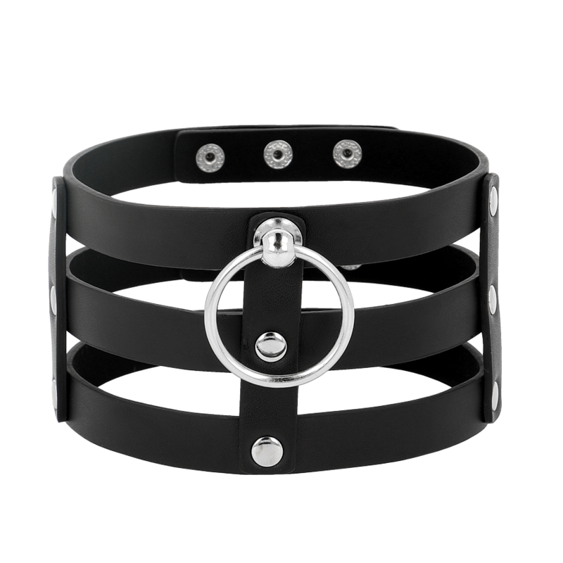 COQUETTE CHIC DESIRE - VEGANISTISCHE LEDEREN FETISCH STIJL CHOKER