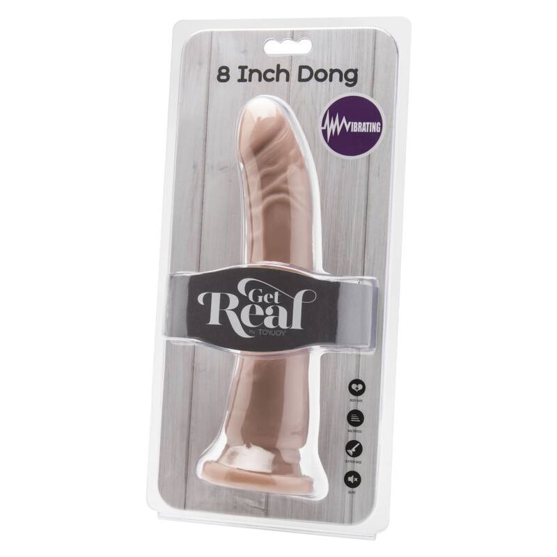 GET REAL - DONG 20,5 CM VIBREREND NATUURLIJK