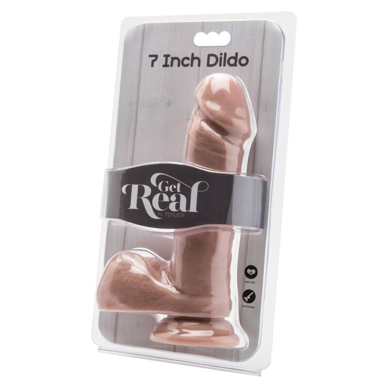 GET REAL - 18 CM DILDO MET NATUURLIJKE TESTIKELEN
