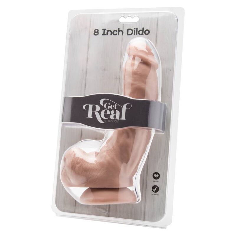 GET REAL - 20,5 CM DILDO MET NATUURLIJKE TESTIKELEN
