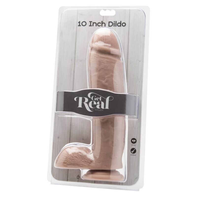 GET REAL - 25,5 CM DILDO MET NATUURLIJKE TESTIKELEN