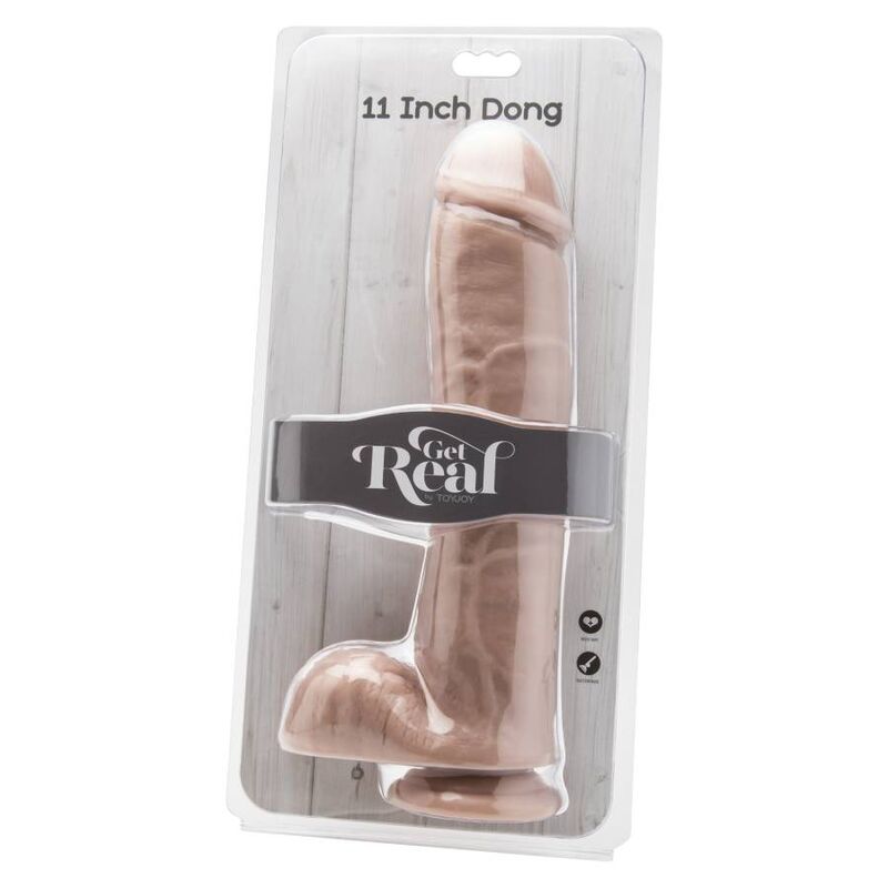 GET REAL - 28 CM DILDO MET NATUURLIJKE TESTIKELEN