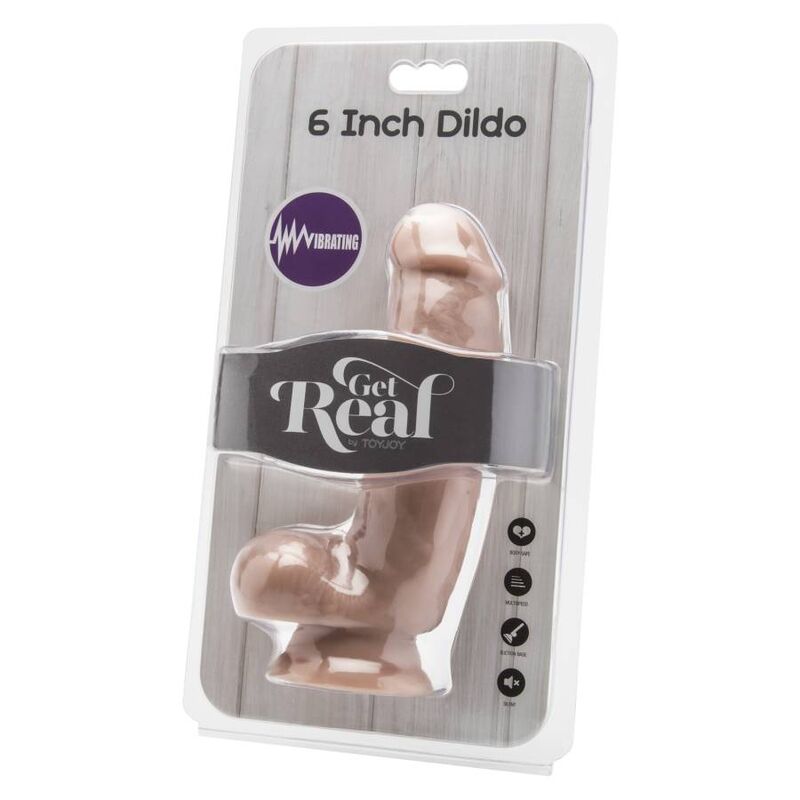 GET REAL - 12 CM DILDO MET TESTIKELS NATUURLIJKE VIBRATOR
