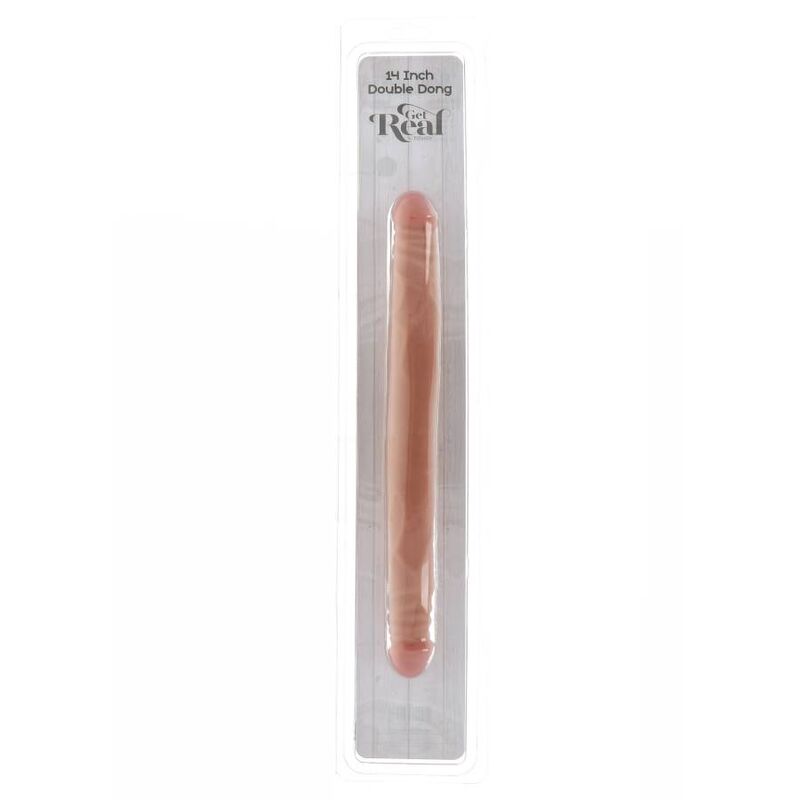 GET REAL - DUBBELE DONG 35 CM NATUURLIJK