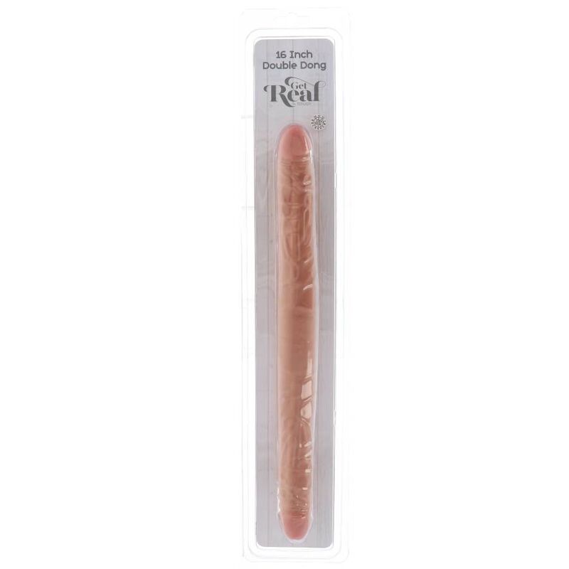 GET REAL - DUBBELE DONG 40 CM NATUURLIJK