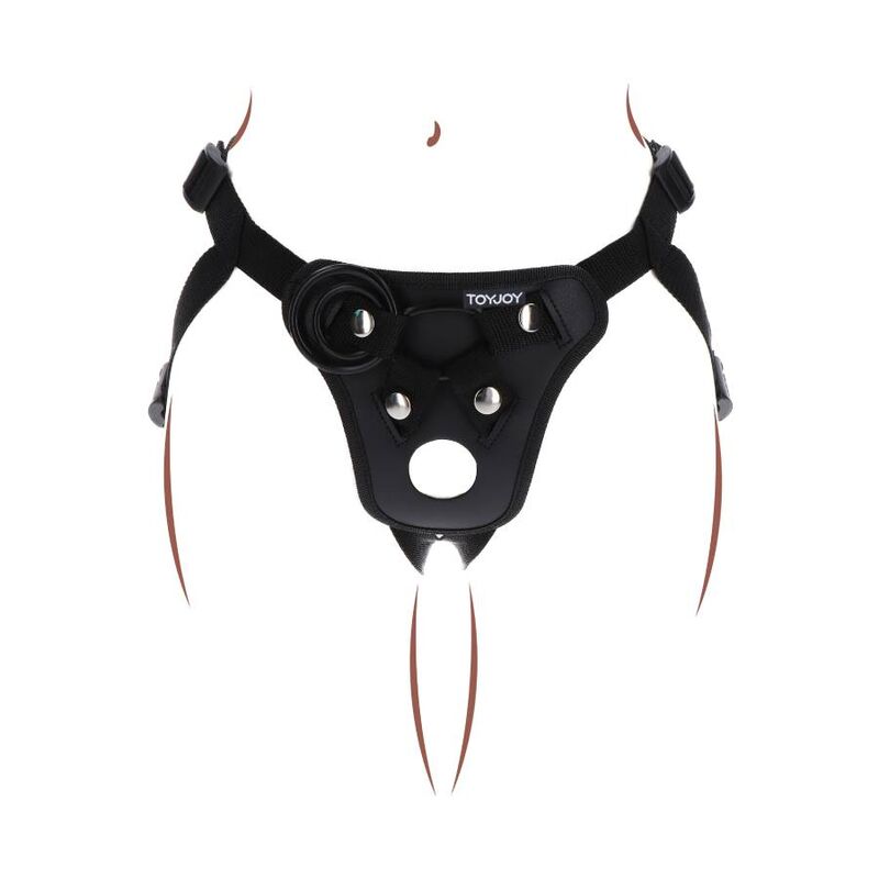 GET REAL - STRAP-ON PLEASURE ZWART HARNAS