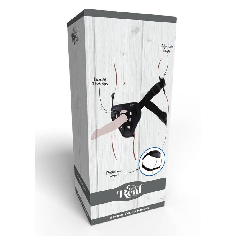 GET REAL - STRAP-ON DELUXE ZWART HARNAS