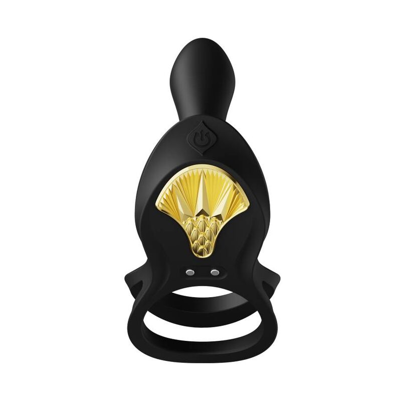 ZALO - BAYEK VIBRERENDE RING MET AFSTANDSBEDIENING VOOR STELLEN, ZWART