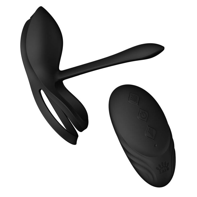 ZALO - BAYEK VIBRERENDE RING MET AFSTANDSBEDIENING VOOR STELLEN, ZWART