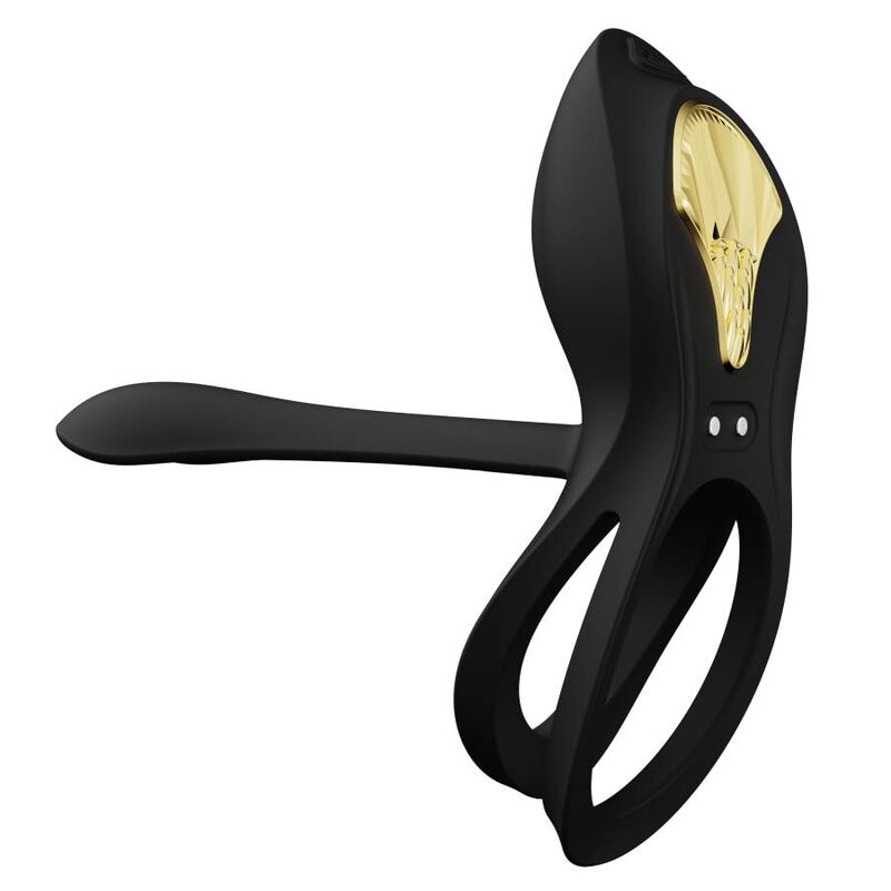 ZALO - BAYEK VIBRERENDE RING MET AFSTANDSBEDIENING VOOR STELLEN, ZWART