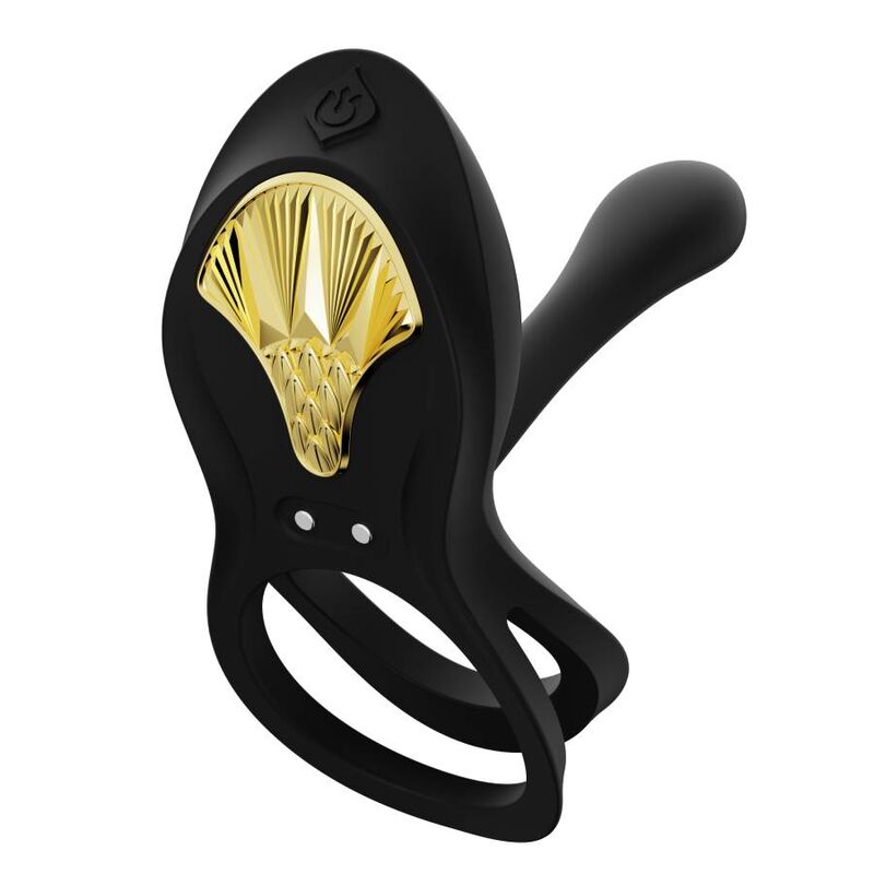 ZALO - BAYEK VIBRERENDE RING MET AFSTANDSBEDIENING VOOR STELLEN, ZWART