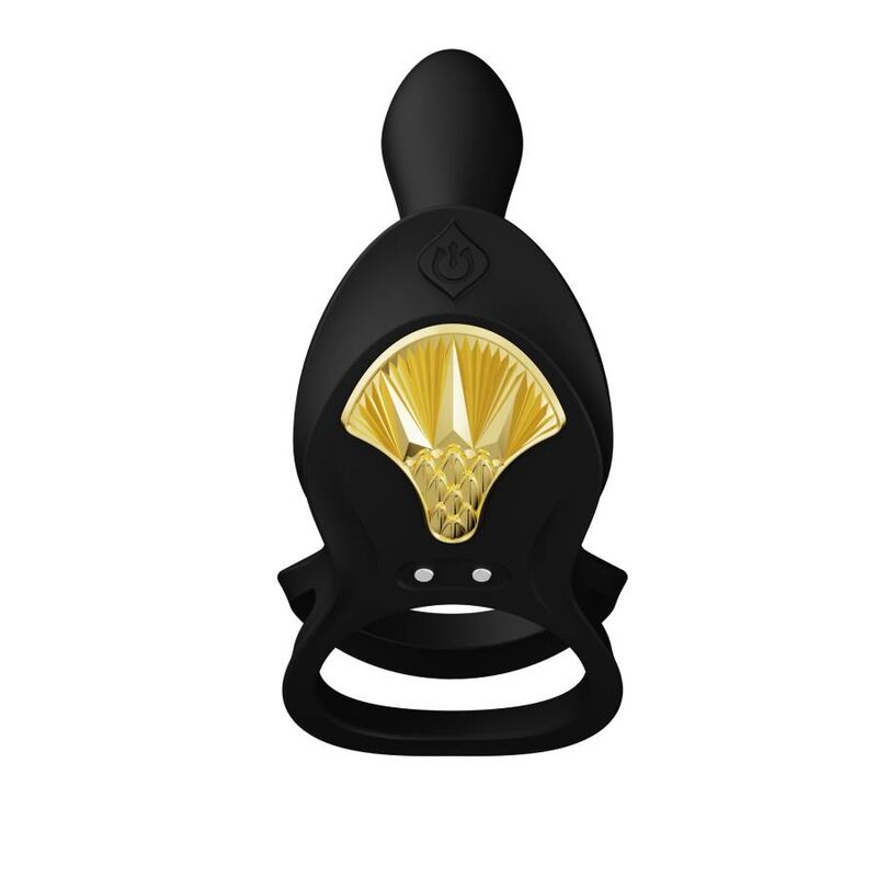 ZALO - BAYEK VIBRERENDE RING MET AFSTANDSBEDIENING VOOR STELLEN, ZWART