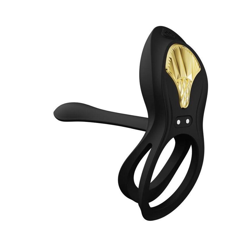 ZALO - BAYEK VIBRERENDE RING MET AFSTANDSBEDIENING VOOR STELLEN, ZWART