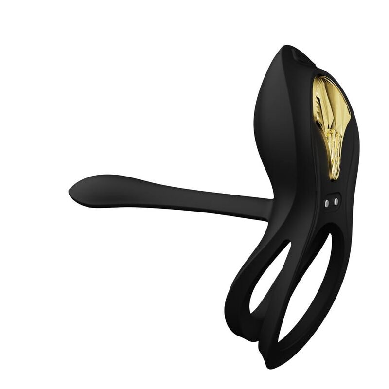 ZALO - BAYEK VIBRERENDE RING MET AFSTANDSBEDIENING VOOR STELLEN, ZWART