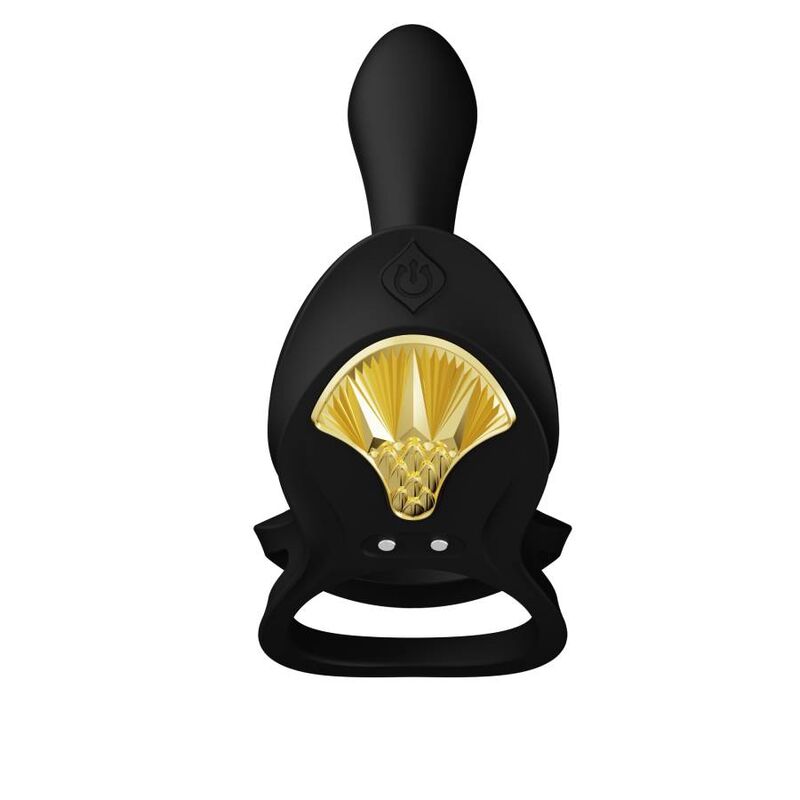 ZALO - BAYEK VIBRERENDE RING MET AFSTANDSBEDIENING VOOR STELLEN, ZWART