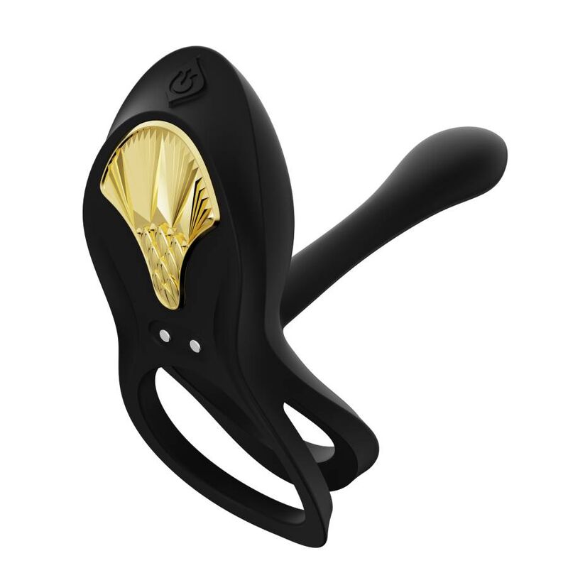 ZALO - BAYEK VIBRERENDE RING MET AFSTANDSBEDIENING VOOR STELLEN, ZWART