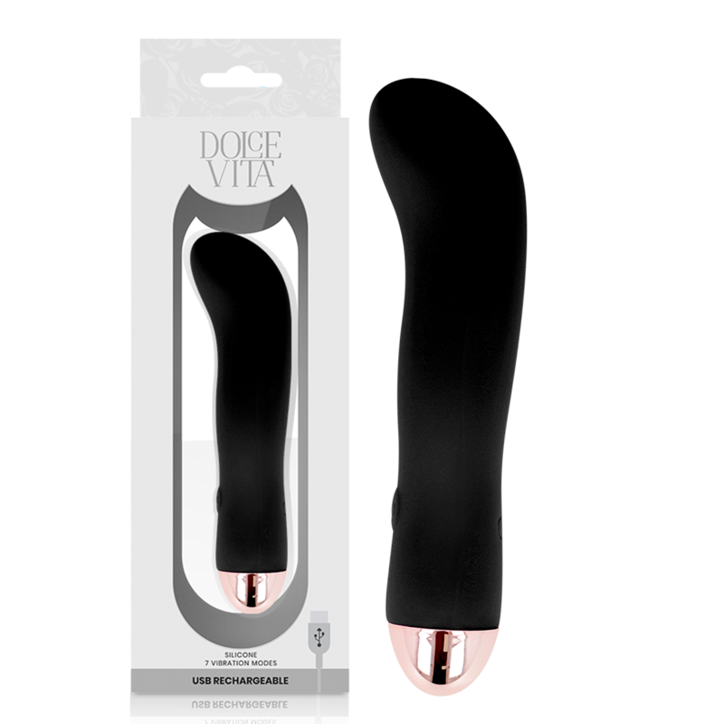 DOLCE VITA - TWEE OPLAADBARE VIBRATOREN ZWART 7 SNELHEDEN
