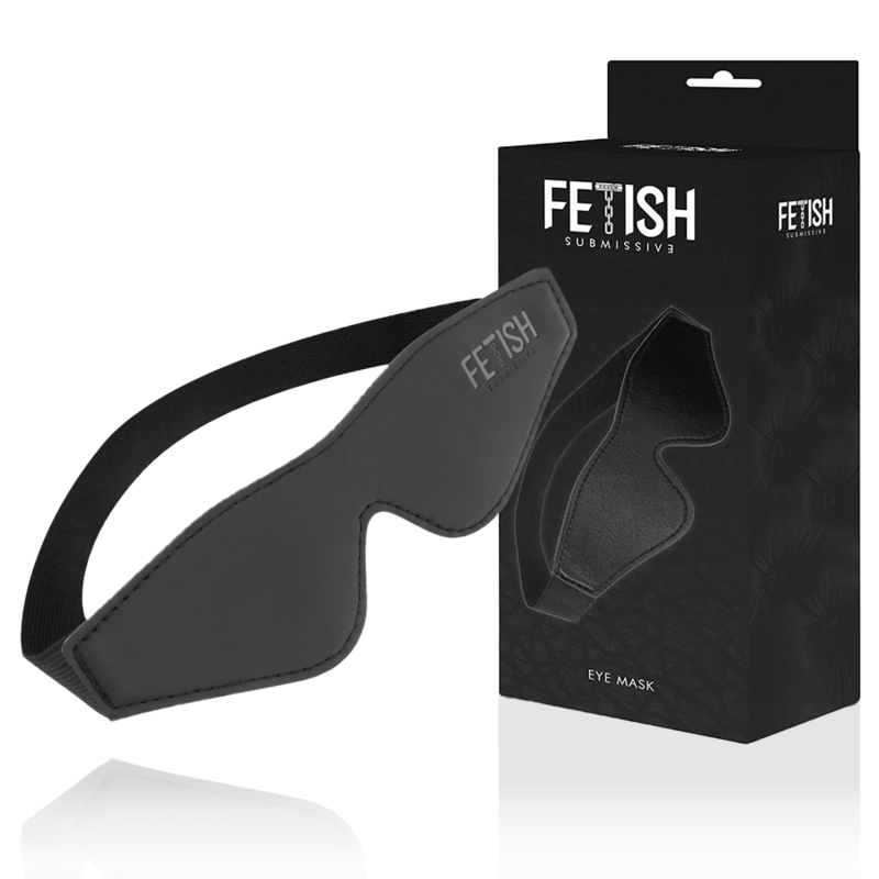 FETISH SUBMISSIVE - VEGAN LEDEREN OOGMASKER MET NEOPREEN VOERING