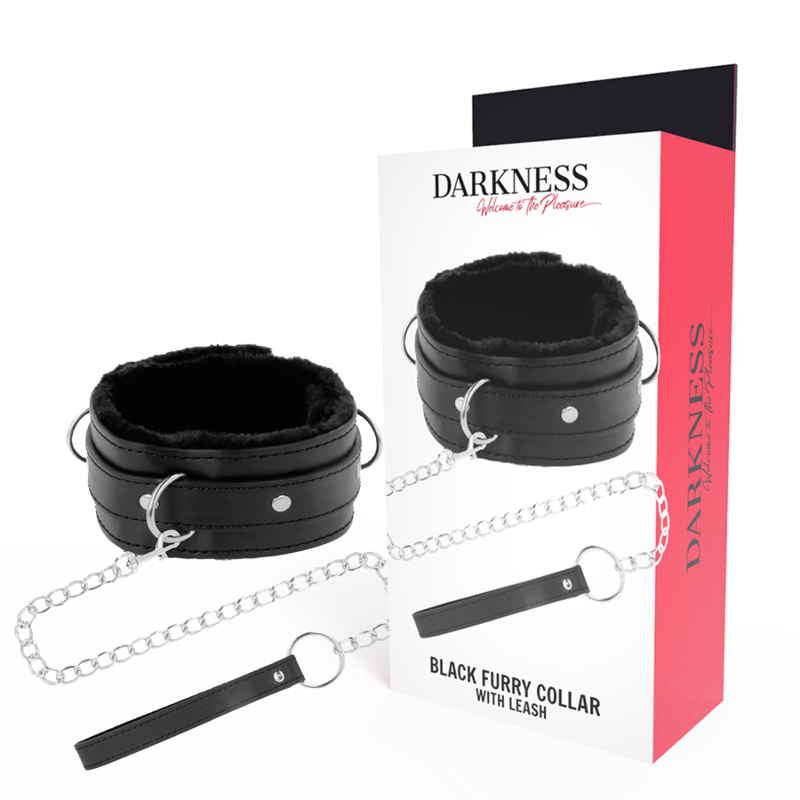 DUISTERNIS - COMFORTABELE HALSBAND MET LEDEREN KETTING