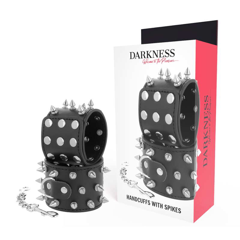DUISTERNIS - SCHEDELS EN BOTTEN ZWARTE HANDBOEIEN MET SPIKES
