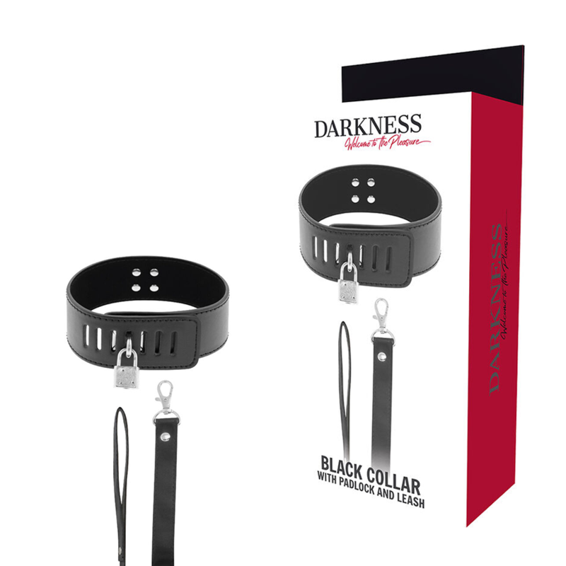 DUISTERNIS - BDSM-HALSBAND MET ZWART SLOT