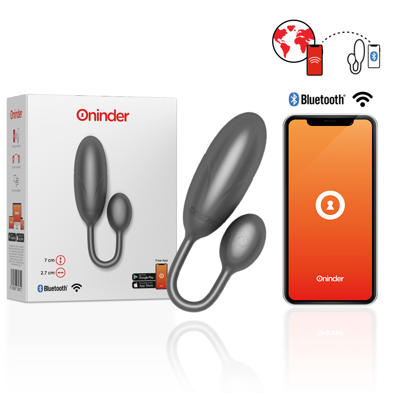 ONINDER - DENVER ROZE VIBREREND EI 7 X 2,7 CM - GRATIS APP