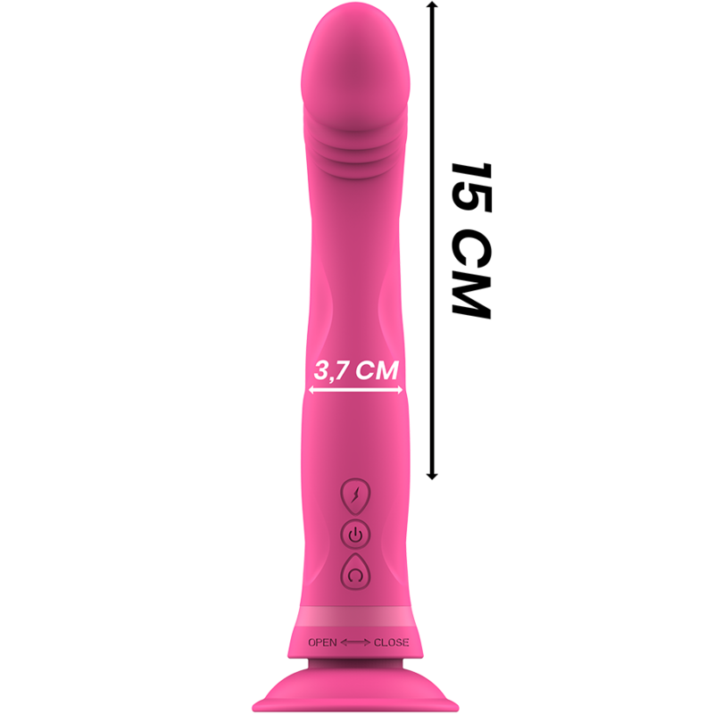 INTENSE - MICHELANGELO ROZE SILICONEN VIBRERENDE DILDO