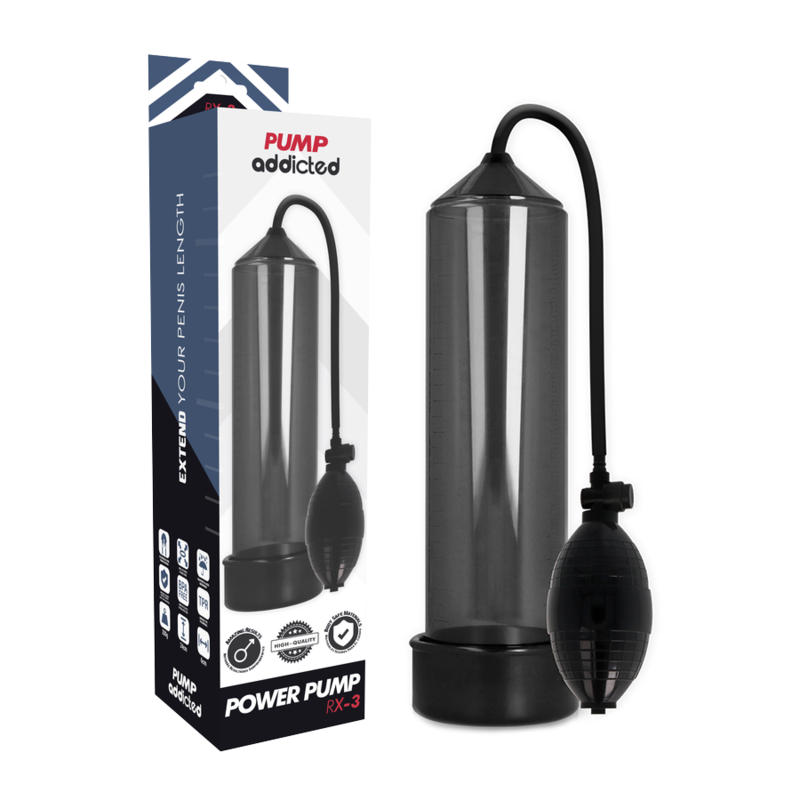 POMP ADDICTED - RX3 TRANSPARANTE ERECTIEPOMP