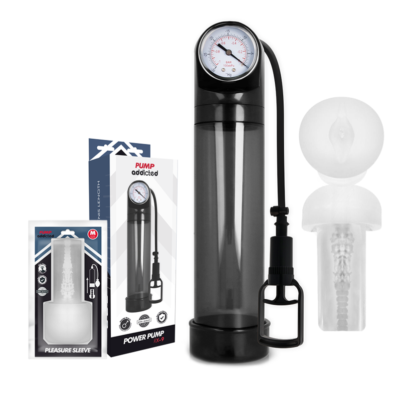 PUMP ADDICTED - RX9 ZWARTE ERECTIEPOMP MET MASTURBATOR