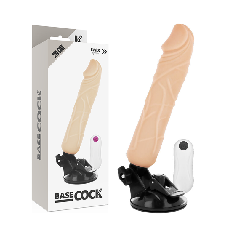 BASECOCK - REALISTISCHE VIBRATOR NATUURLIJKE AFSTANDSBEDIENING 20 CM -OF- 4 CM