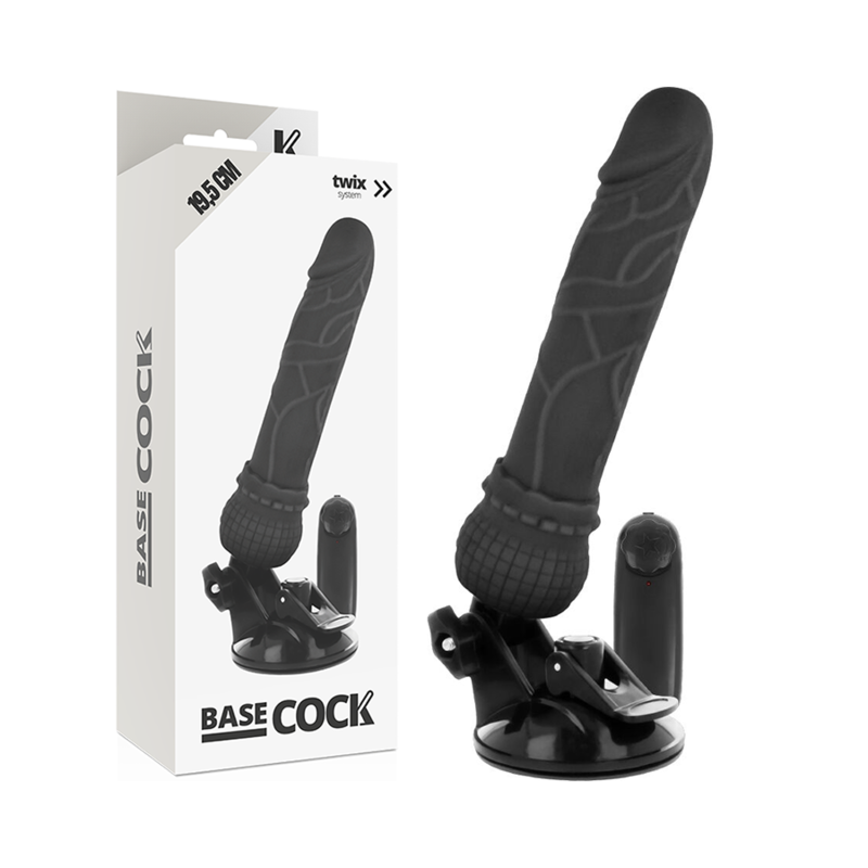 BASECOCK - REALISTISCHE VIBRATOR NATUURLIJKE AFSTANDSBEDIENING 19,5 CM -O- 4 CM