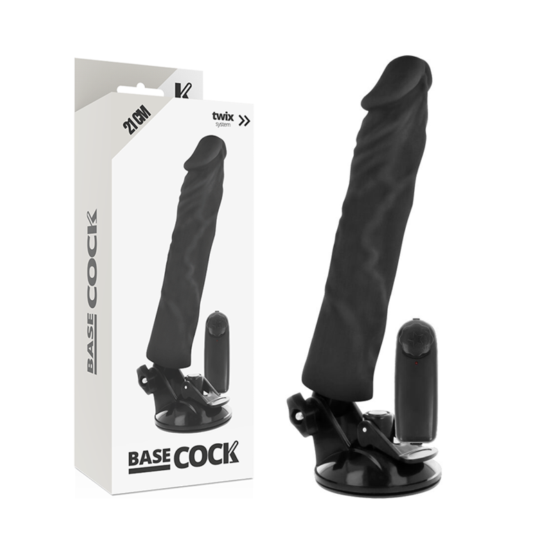 BASECOCK - REALISTISCHE VIBRATOR NATUURLIJKE AFSTANDSBEDIENING 21 CM -O- 4 CM