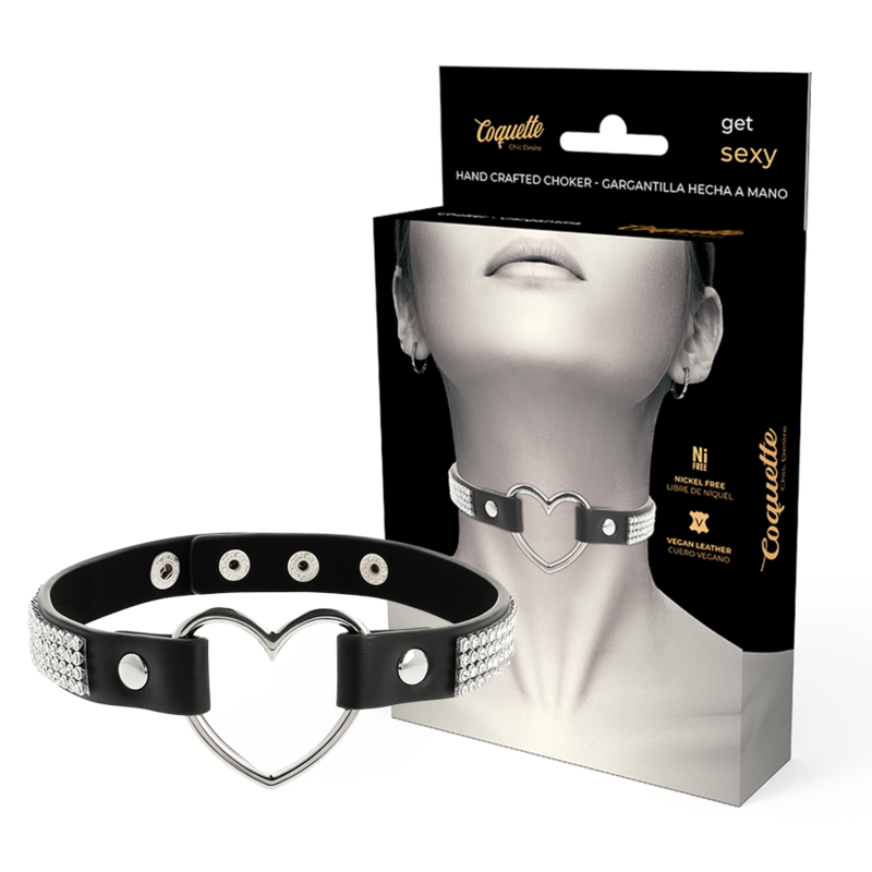 COQUETTE CHIC DESIRE - VEGAN LEDEREN HART CHOKER