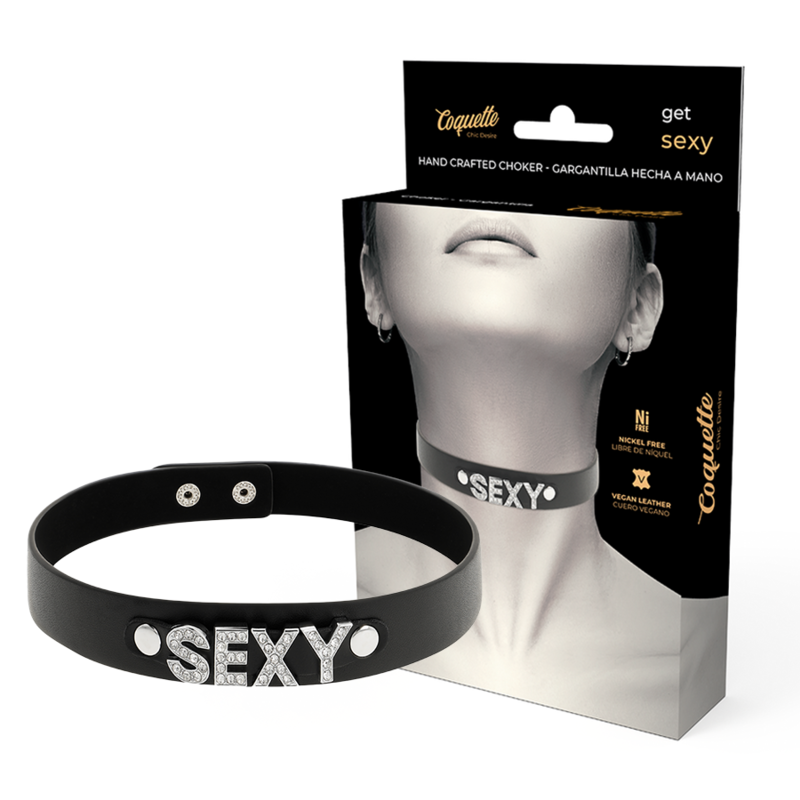 COQUETTE CHIC DESIRE - SEXY VEGAN LEDEREN CHOKER