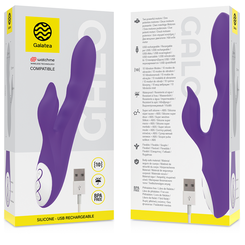 GALATEA - GALO LILAC VIBRATOR COMPATIBEL MET WATCHME DRAADLOZE TECHNOLOGIE