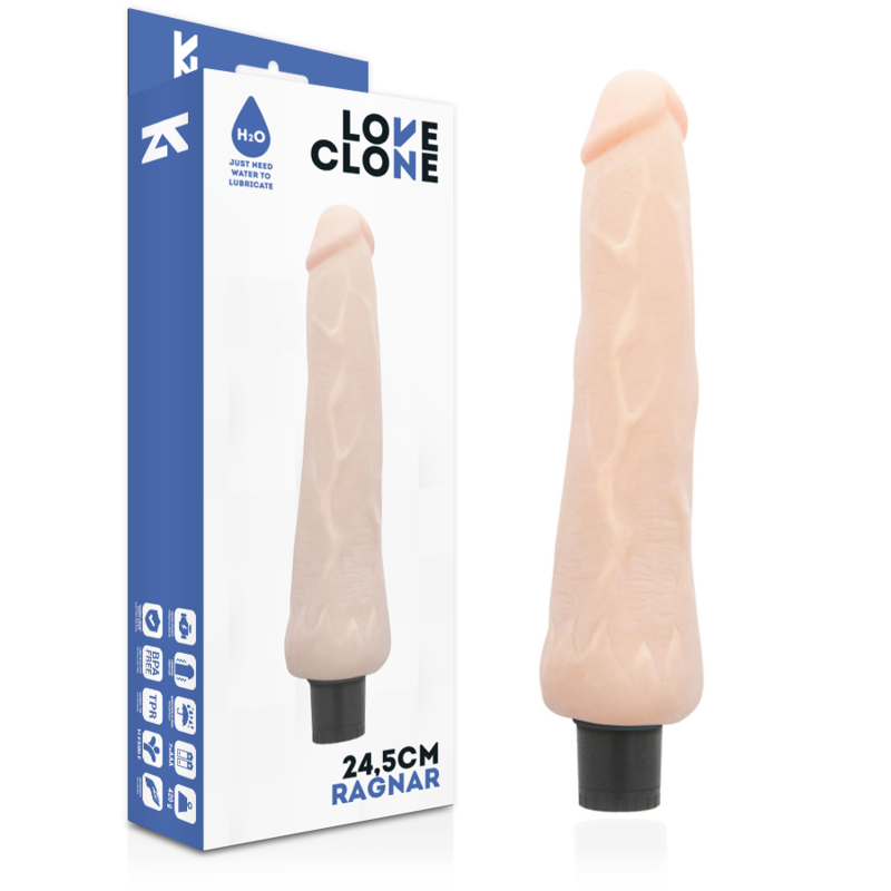 LOVECLONE - RAGNAR REALISTISCHE VIBRATOR ZELFSMERING 24,5 CM -O- 3,5 CM